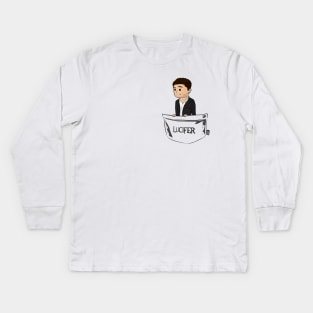 Lucifer Morningstar Pocket Kids Long Sleeve T-Shirt